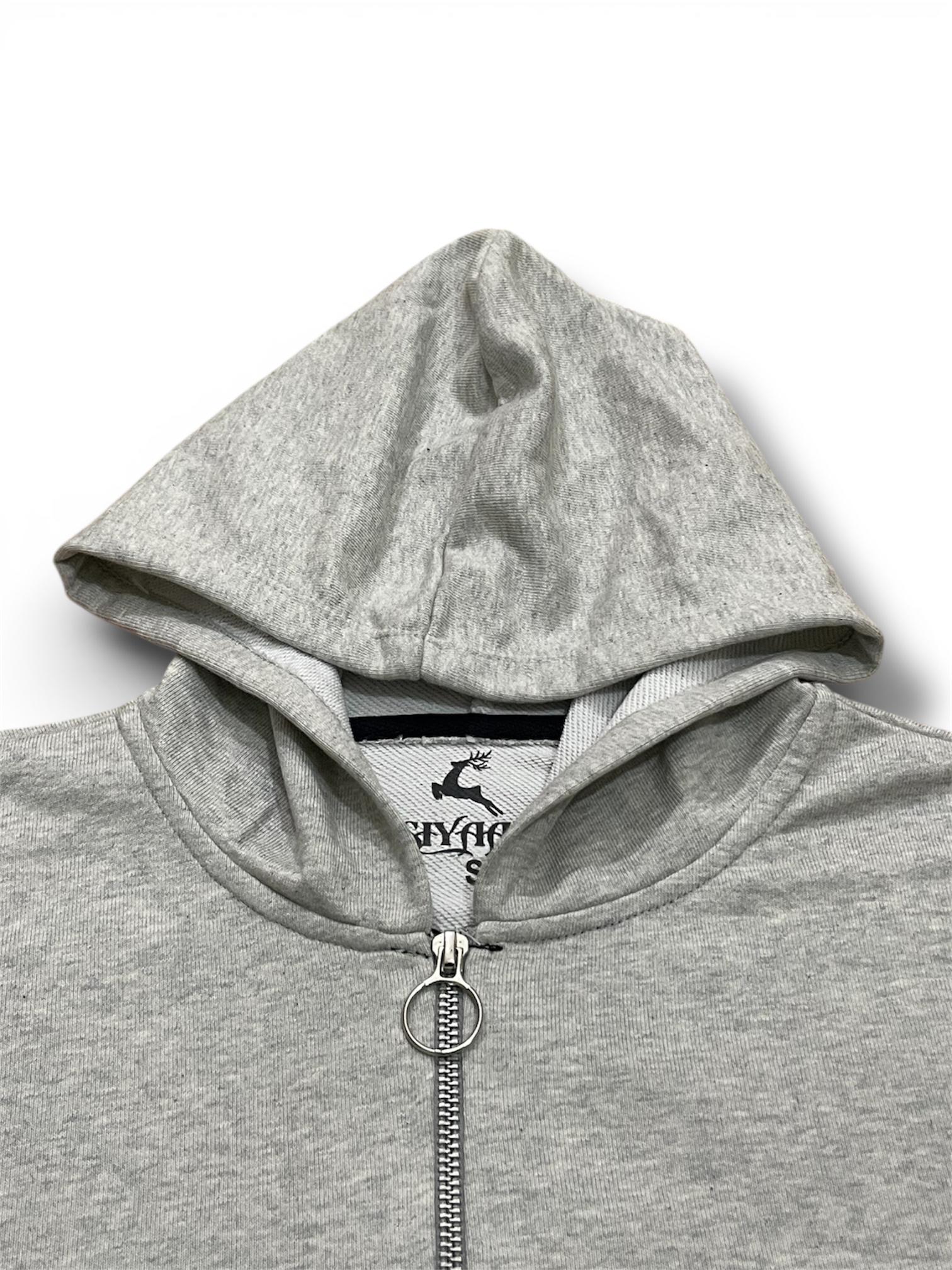 Baggy Zipper Hoodie (Grey)