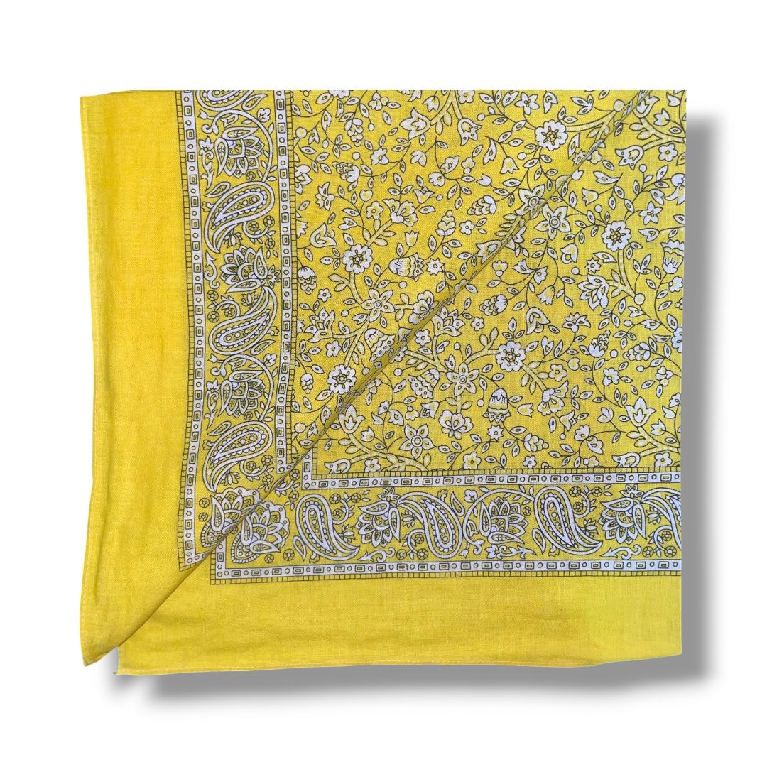 Minimal Floral Bandana (Yellow)