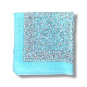 Minimal Floral Bandana (Ice Blue)