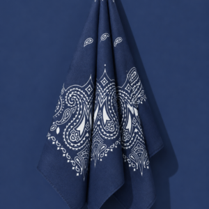 Navy Paisley Bandana